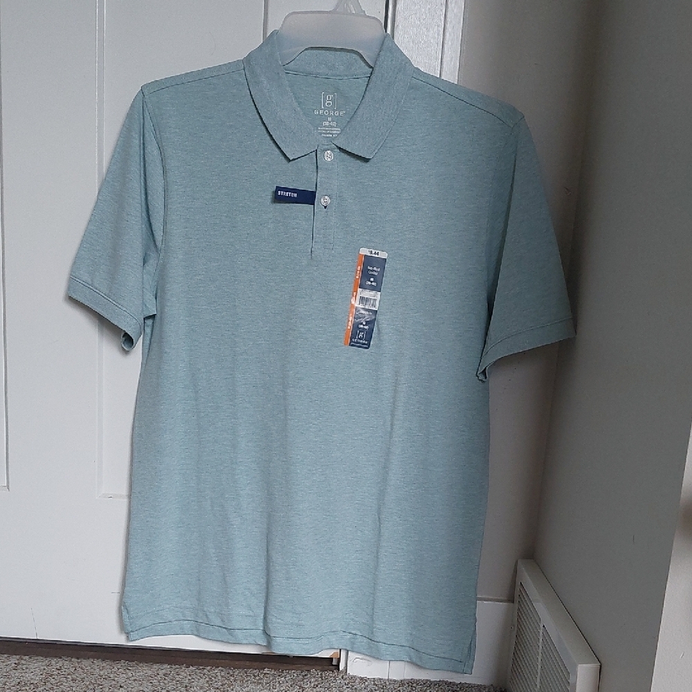 George Men's Light Blue Polo Shirt